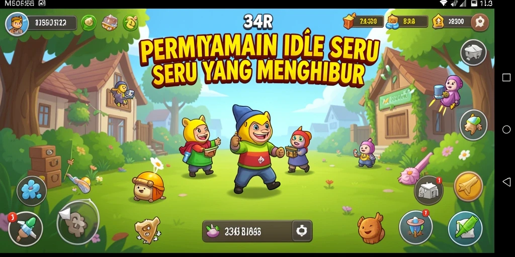 Screenshot gameplay 34R menampilkan aksi Idle yang menarik.