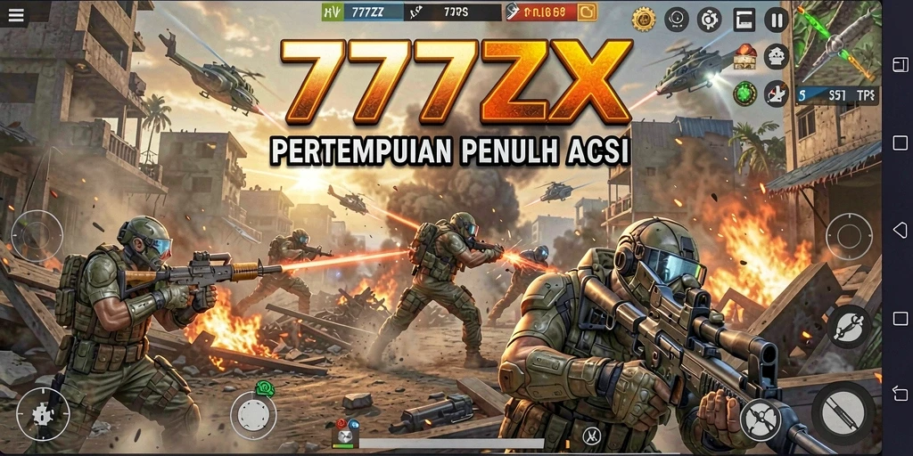 Screenshot dari gameplay TPS yang seru dan mendebarkan di 777ZX.