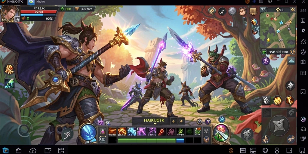 Gameplay HAIKUOTK menunjukkan aksi seru dalam petualangan MMORPG.