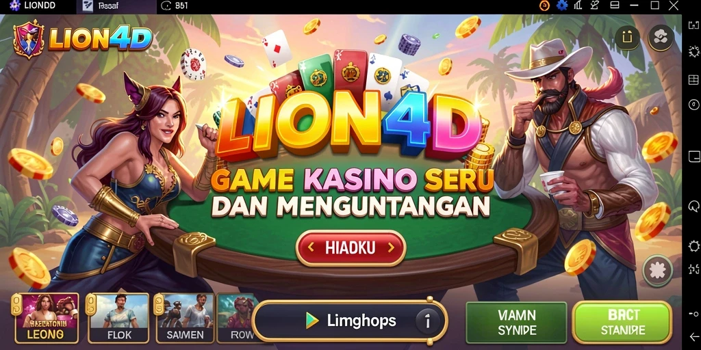 Tampilan menarik dari gameplay Kasino LION4D yang penuh aksi.