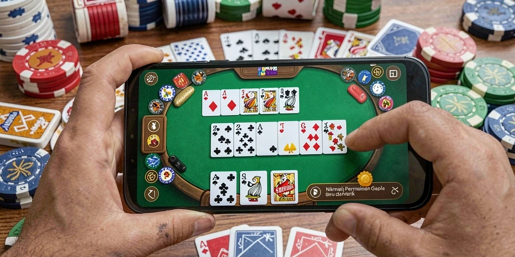 Tampilan gameplay Gaple yang menarik dan seru di MDG188.