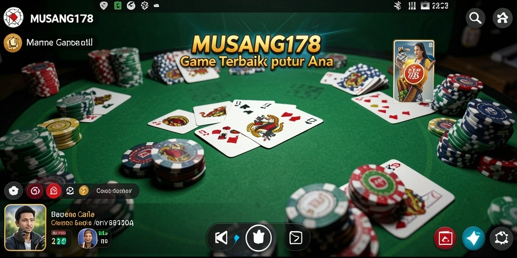 Tampilan menarik dari gameplay Gaple di MUSANG178.