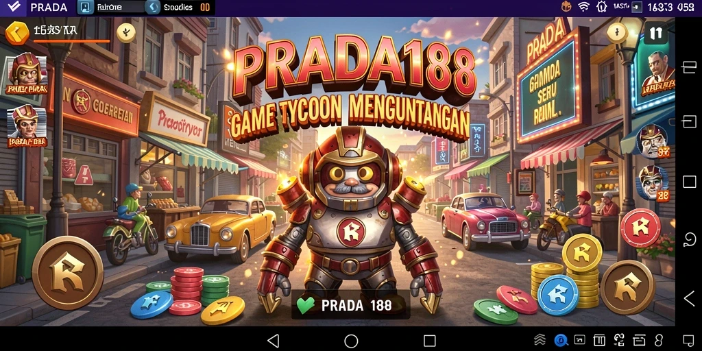 Screenshot gameplay PRADA188 menunjukkan pengalaman seru dalam manajemen bisnis Tycoon.
