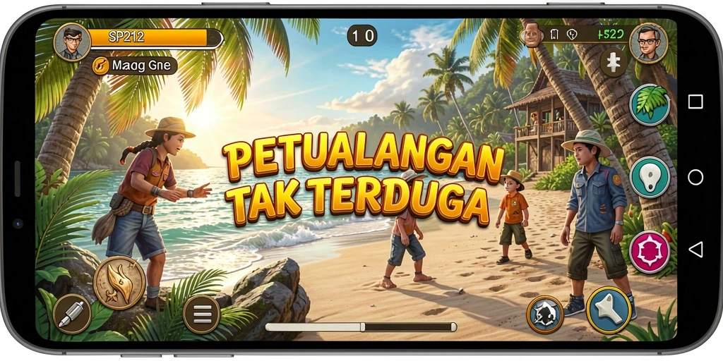 Tampilan gameplay petualangan yang mendebarkan di SP212.