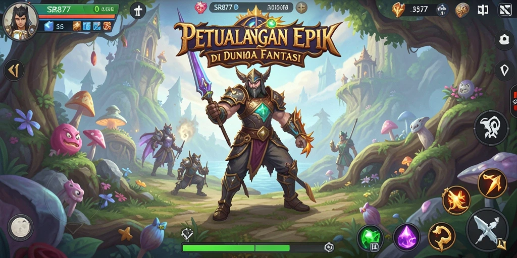 Gameplay menarik dalam dunia RPG yang fantastis.